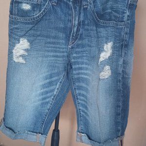 Express Men's Rocco Distressed Denim Shorts